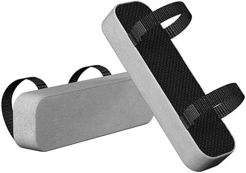 FENXIXIONE Cojín Cubre Brazo para Silla - Cómoda Memoria Silla De Espuma Reposabrazos Elevado Inclinado Reposabrazos Codo Cojín De Apoyo para Juegos De Ordenador Silla (2 Piezas,Blanco)