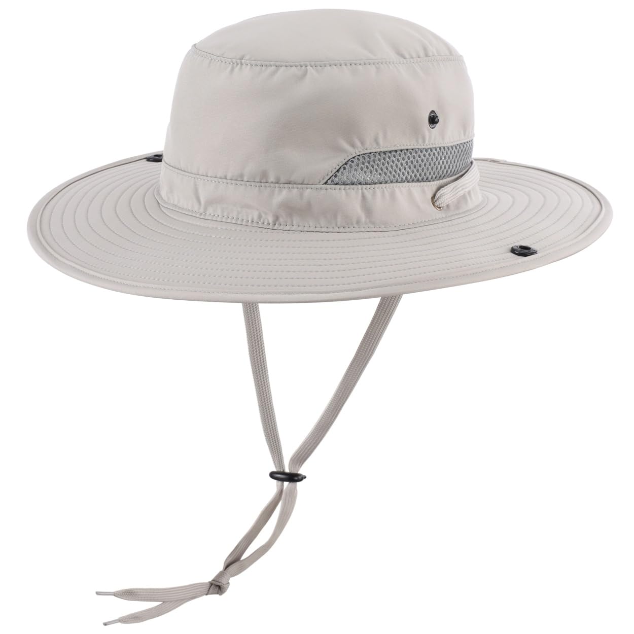 Magracy Mens UPF 50+ Wide Brim Sun Hat UV Protection Safari Hat for Women Boonie Hat Fishing Hiking Camping Beach Light Grey