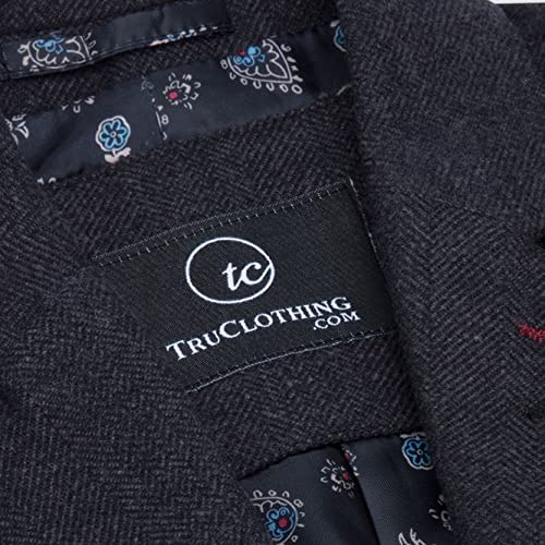 Women Black Blazer Waistcoat Tweed Herringbone Wool Classic Smart Casual Vintage 1920s4