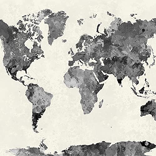 Papier peint carte du monde rétro, idéal pour décorer une chambre
