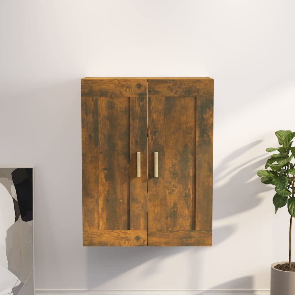 Armario de pared de roble ahumado en madera de ingeniería de alta calidad para un hogar ordenado