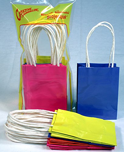 Creative Hobbies® Small Craft Gift Bags Bright Colors for Party Favors, Goody Bags & Events - 13 Bag Pack