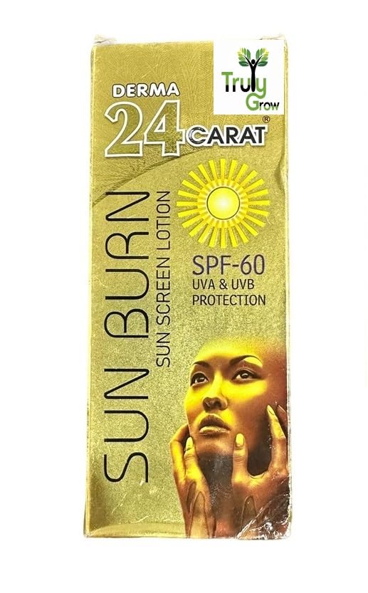 Image of Truly Grow Orifginal Derma 24 Karat Sun Burn Sunscreen Lotion -100gm (Pack of 1)