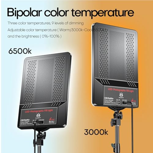 Image of 19 inch LED Camera Light for Video Shooting, Photography, Live Streaming with 3 Colors Dimmable Fill Light Remote Contral 3200k-6500k, CRI 95+ (19 inch Big Camera Light Only)