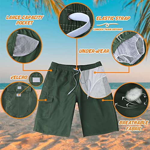 Image of Mens Swimming Trunks Swim Trunks Quick Dry Swim Shorts with Mesh Lining Funny Swimwear Bathing Suits