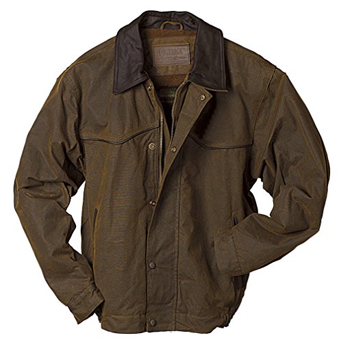 Outback Trading Men's Trailblazer Oilskin Jacket Brown