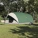 vidaXL 10-Person Green Tunnel Tent with Waterproof Fabric and Breathable Design. Super Easy Setup for Outdoor Camping. Sturdy Build for Family Adventures and get-Togethers. Portable and Collapsible.
