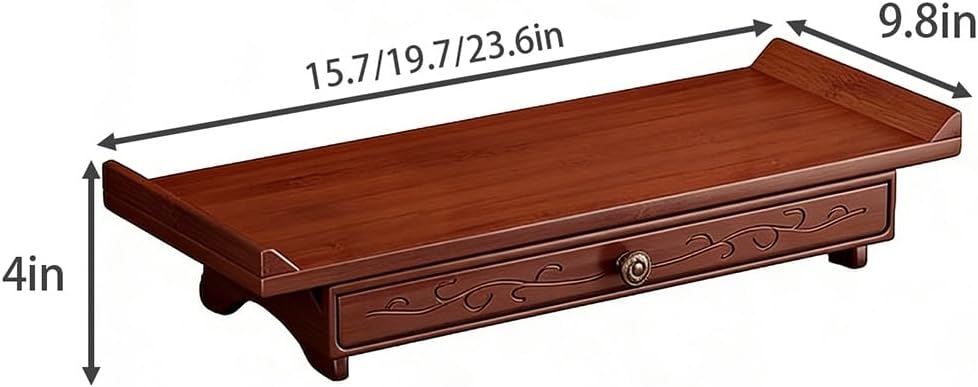 Buddha Altar Table, Meditation Personal Shrine Prayer Desk, Relaxation Buddhist Alter, for Homes Temples Ancestral Halls(23.6x9.8x4in)