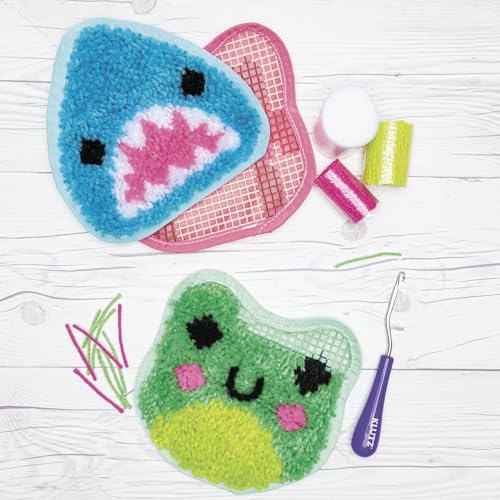 Image of Klutz Latch Hook Animals: Red Panda, Frog & Shark