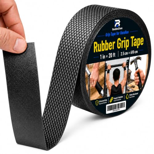 BoudlesCham Rubber Grip Tape for Handles 1 in x 20 ft Strong Adhesive