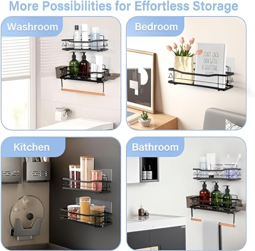 Image of BIRDWING 1 Pic Wall Mounted | Stainless Steel Wall Mount | Wall Rack for Bathroom & Kitchen | Self Adhesive Wall Storage Organizer | Wall Mounted Racks for Storage | Hanging Soap Storage Rack
