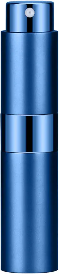 Atomizador de perfume recarregável, frasco portátil de 8 ml, spray atomizador de perfume portátil de 8 ml para mulheres e homens, pequeno frasco spray para acessórios de viagem (azul)