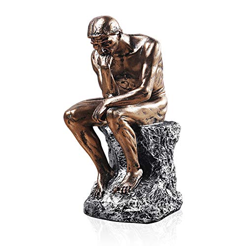 Estatua decorativa masculina en resina estilo Rodin