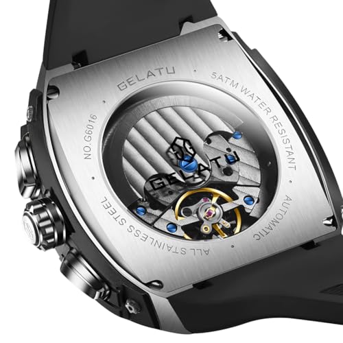 Image of OLEVS Automatic Men Watch Self Winding Mechanical Moon Phase Business Luxury Diamond Dress Stainless Steel Waterproof Luminous Mens Wrist Watch