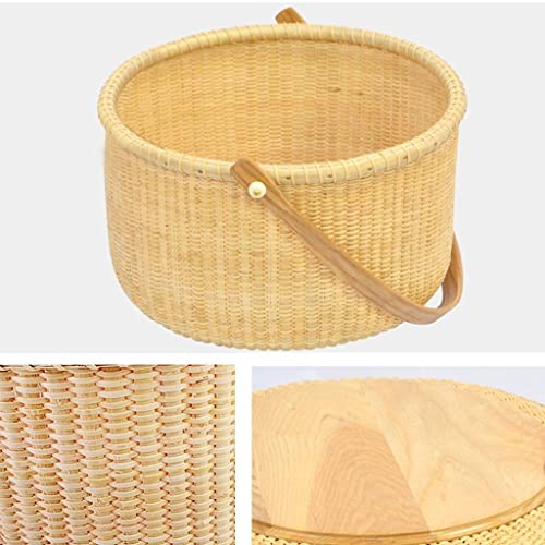 Panier rond en rotin pour composition garnie et cadeau de table champêtre - 6