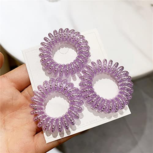 GJGFKO Nouveau Clear Elastic Hair Band Bande Téléphone Ligne Gold Silver Boule Perle Poile Ponrones Crêles Cheveux Caoutchouc Bande Capacité Accessoires-19 Cover