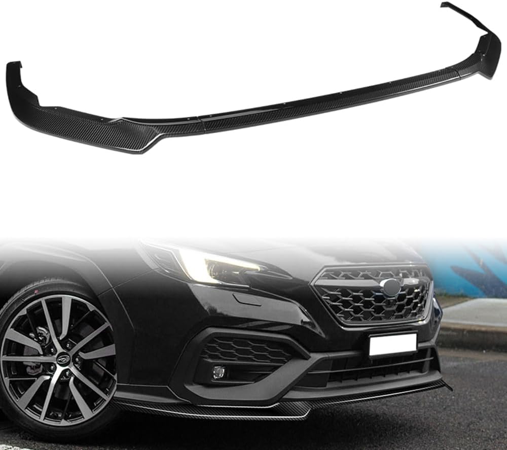 W-POWER, Front Bumper Lip fit for Compatible with 2022-2025 Subaru WRX, Front Lip Spoiler Air Chin Body Kit Splitter, Real Carbon Fiber, 2023 2024, ST-Style