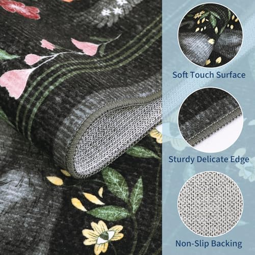 Tapete decorativo negro GarveeHome 5x7 miniatura 4