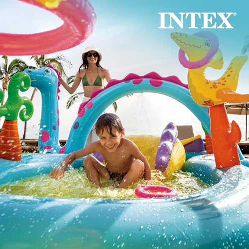 Intex Dinoland Stazione Di Gioco Gonfiabile, Dimensioni 332,7 Cm X 228,6 X 111,8 Cm, Per Bambini Dai 2 Anni In Su - 5