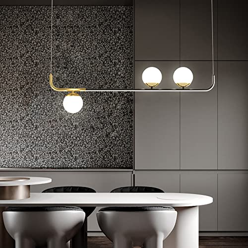 Pendentif lampe LED dimmable et lustre suspendu moderne en métal pour déco restaurant - 4