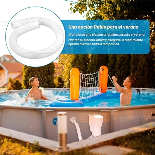 Miniatura 5 de Tubo Piscina 32mm, 2pcs 150cm, Repuesto Manguera De Bomba Para Piscinas Elevadas, Con 4 Abrazaderas De Metal