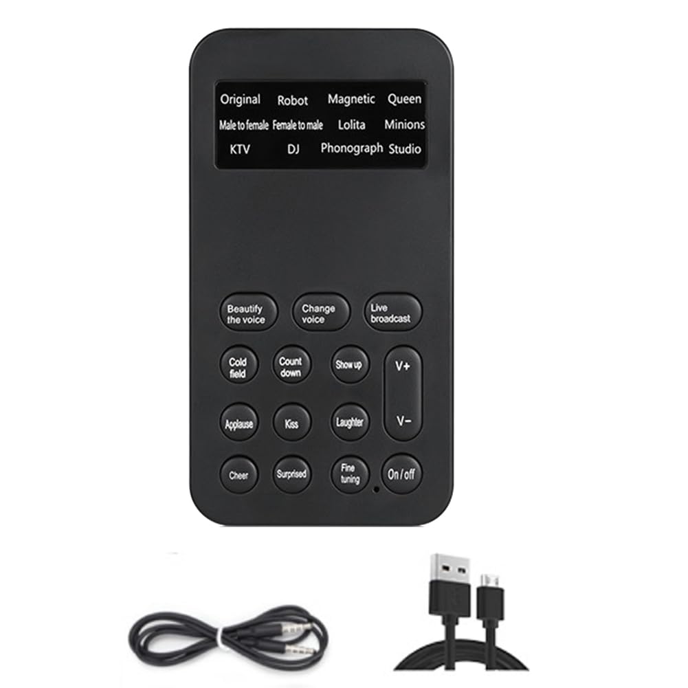 S9 Voice Changer 12 Modulateur de Voix avec Fonctions de Changement de Voix Réglables pour Téléphone, Ordinateur, Carte Son et Un Outil de Micro, Travail Soigné et