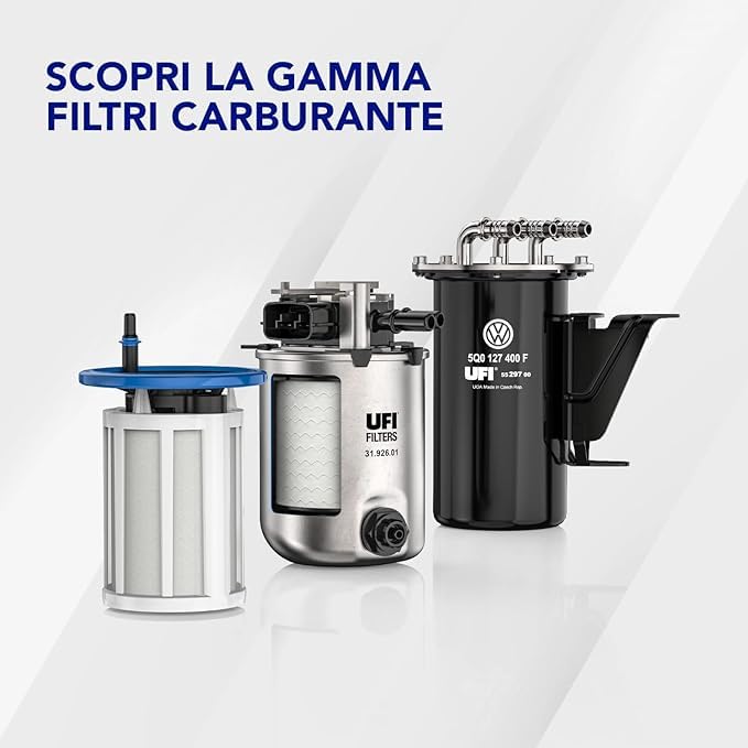 UFI Filters Filtro Gasolio 24.999.01 - Elemento Filtrante Per Iveco Serie C, Eurocargo, Astra HD7/HD8 E ATD