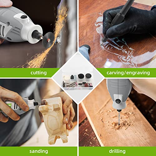 Rotary Tool Kit, 200W 1.8 Amp Huepar Tools With Flex Shaft 222Pcs Accessories Include Multipro Keyless Chuck, 6 Variable Speed 10000-40000Rpm Electric Drill Set For Crafting Projects And Diy Creations #TOP5