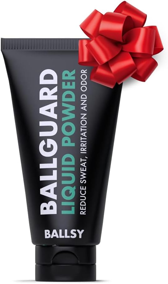 Ballsy Anti-Chafing, Anti-Itch Groin Deodorant for Men - Quick Drying Liquid Powder, Baby Powder Replacement, Protects from Sweat, Odor and Irritation, 3.4 oz