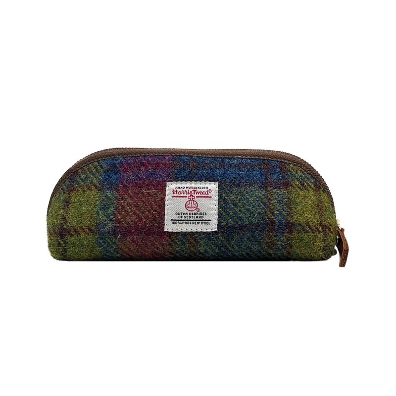 TAILORMAP Harris Tweed Pencil Case Large Capacity for Girls and Boys (Rainbow)