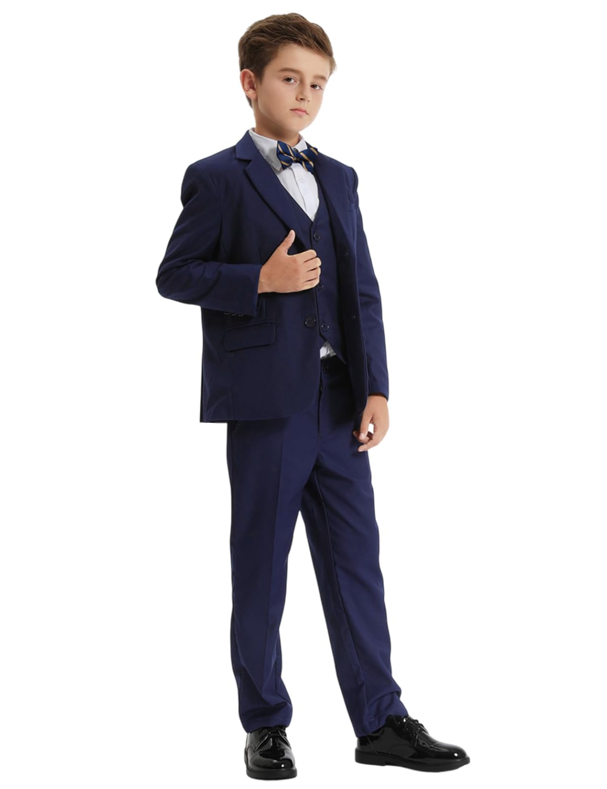 mintgreen Boys Blazer Suit 3PCS Kids Page Boy Outfit Sets Tuexdo Blazer + Waistcoat + Trouser 5-12 Years