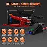 S ZEVZO Jump Starter 1000A Peak Portable Jump Starter for Car (Up to 7.0L Gas/6.5L Diesel Engine) UltraSafe 12V Auto Battery Booster Pack with Smart Clamp Cables, USB Charge, LED Flashlight Jump Box - 3