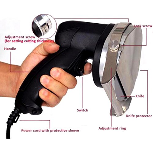 Zzpro Professional Electric Gyro Slicer Doner Kebab Knife 0.5Mm Thinnest Sliced Meat Cutter Machine For Shawarma #TOP4