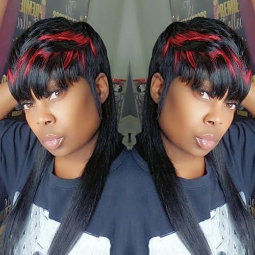 SAEIALL Mullet Wig for Black Women Human Hair Pixie Cut
