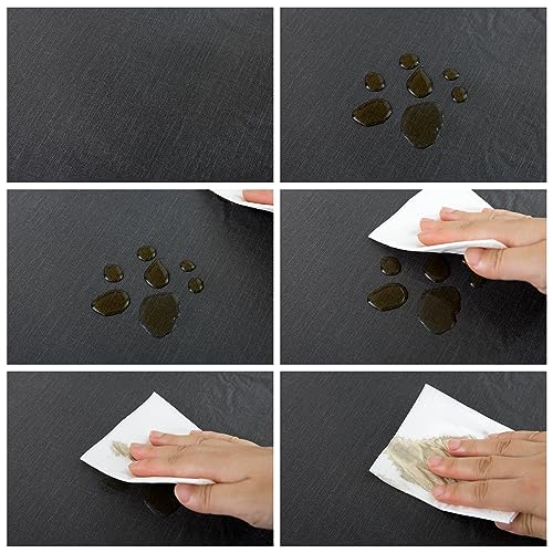Pioggia Round Vinyl Fitted Tablecloth with Flannel Backing Elastic Table Cloth Waterproof Oil-Proof Plastic Table Cover Best for 37"-44" Round by Pioggia - Image 6