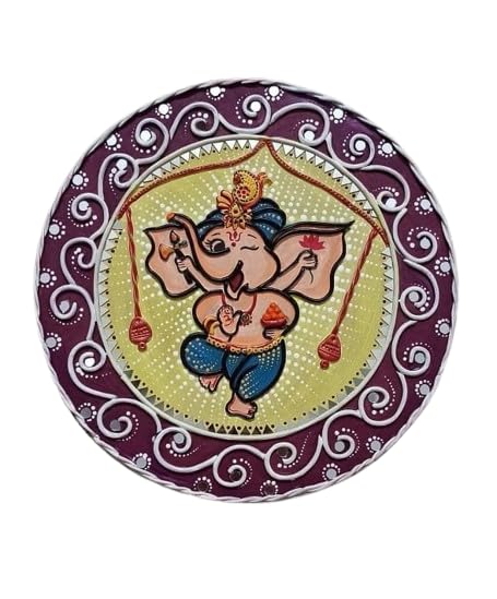 Joyfull Ganesha Lippan Art