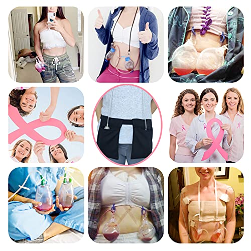 Bnrendles Mastectomy Drain Holder Pouches Large Capacity, Movable Drainage Pockets Stretchy For Breast Reconstruction Abdominal Explant Tummy Tuck, Post Jp Drains Management, Black #TOP6