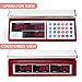 CAMRY Digital Commercial Price Computing Scale 33lb / 15kg for Food Meat Fruit Produce Precision 0.01lb / 0.005kg with Bright Red LED Display Stainless Steel Platform Rechargeable Battery Included