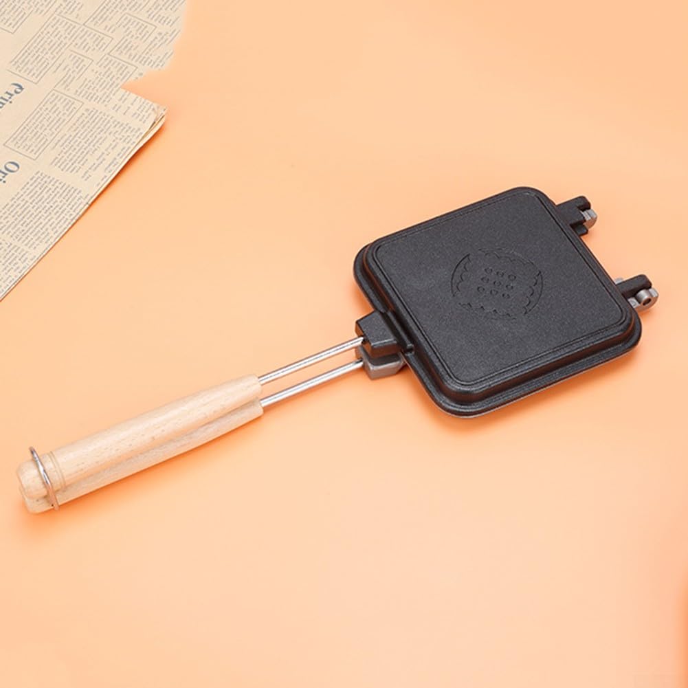 DAZZLEEX Moule à sandwich chaud en fonte – Antiadhésif, double face pour des sandwichs parfaits à chaque fois