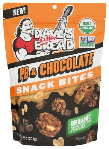 Daves Killer Br Ead Bites Granola Peanut Butter Chocolate 7.2 oz (Pack of 6)