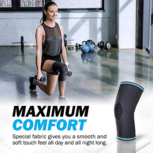 Image of POWERLIX Knee Compression Support Sleeve - Best Knee Brace for Men & Women