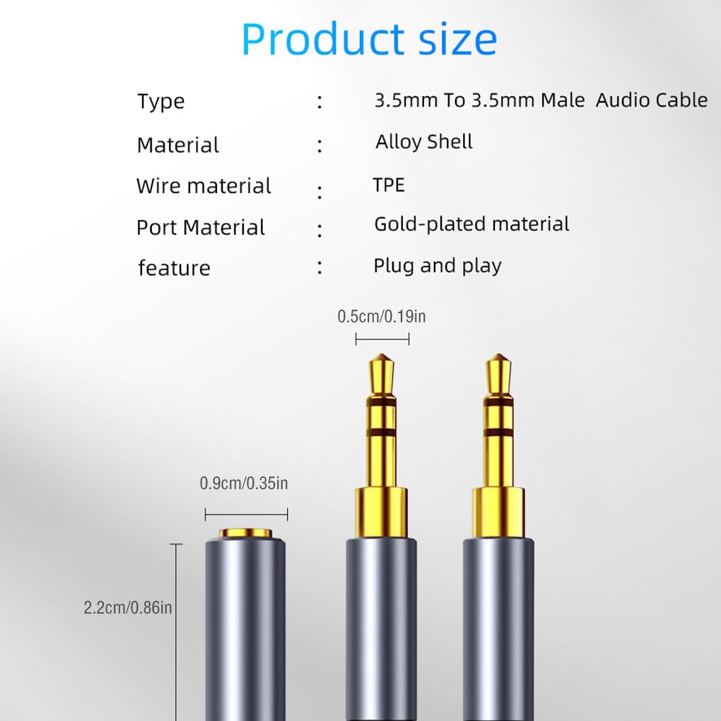 10 x srebrny kabel audio jack 3,5 mm, wtyczka na 2 gniazda, adapter, kabel do telefonu PC, wielofunkcyjny, gniazdo MP4 na 2 wtyczki