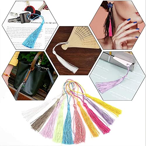 30Pcs Handmade Polyester Silk Tassel Bookmark Tassels With Cord Loop For Diy Souveni Crafts Making Bookmarks Jewelry #TOP5