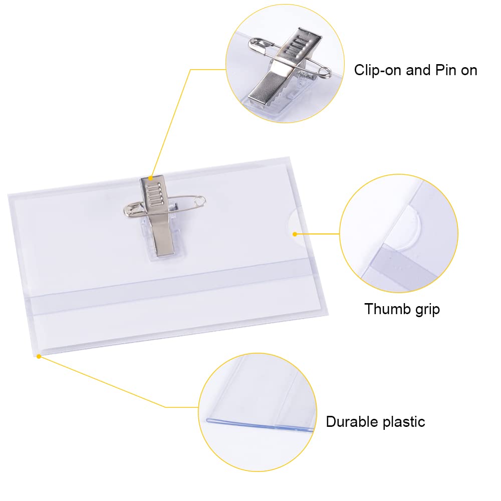 Vicloon Badge Holders, 26pcs Name Badges With Crocodile - View #4