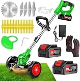 Cordless Weed Wacker Electric Weed Wacker Battery Powered with 21V Battery Operated...