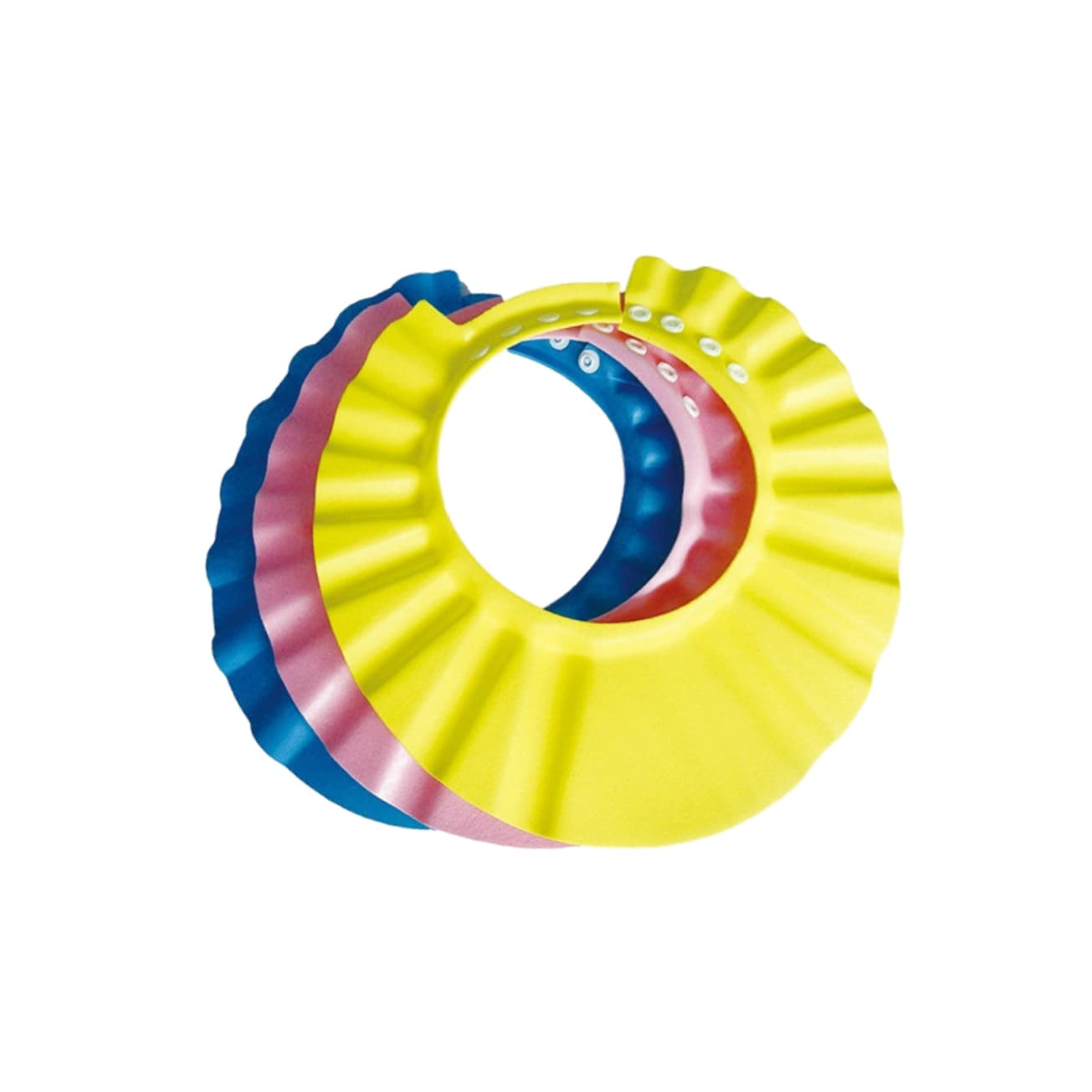 RORPOIR Baby Adjustable Shower Cap 12X10 Inch Soft Waterproof Hair Washing Shield for Kids 3 Months to 6 Years with Eye and Ear Protection Lightweight Bath Accessory