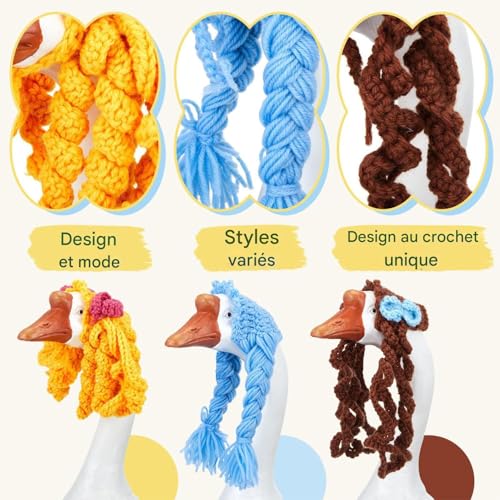 Costumes d'oies pour porche perruques faites main ornement maison