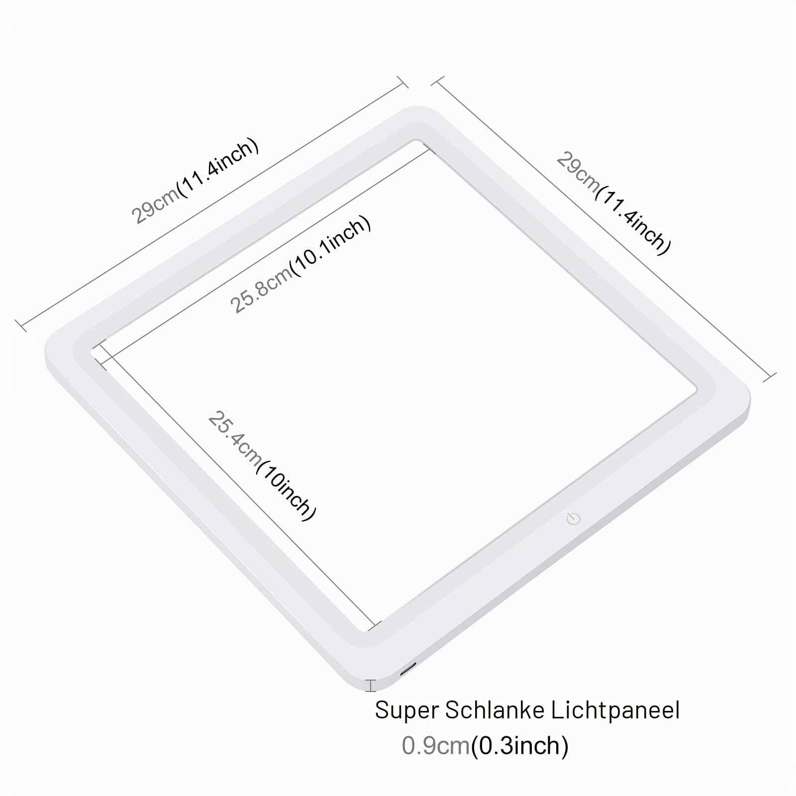 PULUZ 29CM LED Fotografie Schattenloses Licht Lampenpaneel für Fotostudio Box Fotografie Softbox Bodenlicht für Schmuck Kosmetik Kunstwerke (29CM)