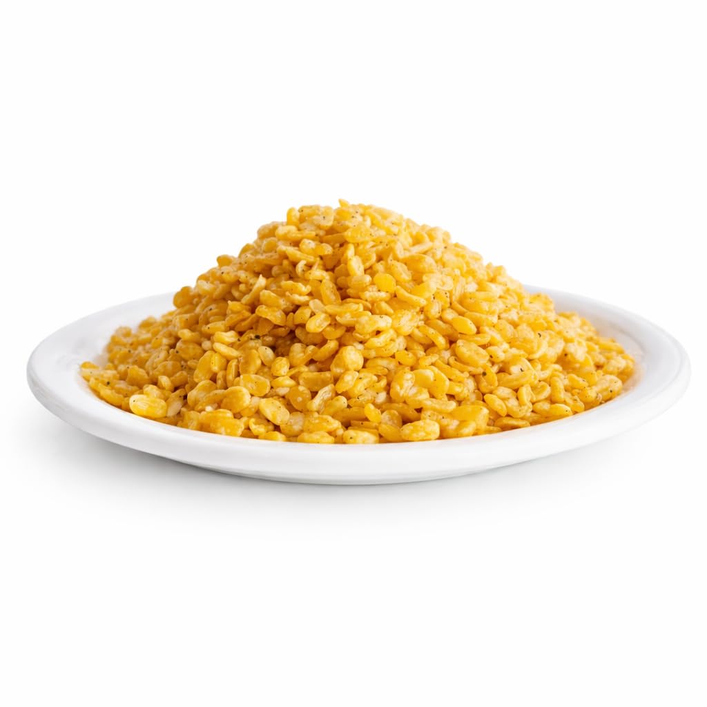 shree ganga premium moong dal namkeen (250g) – crispy fried split moong dal, lightly spiced crunchy snack, high-protein indian namkeen for tea-time & anytime munching.