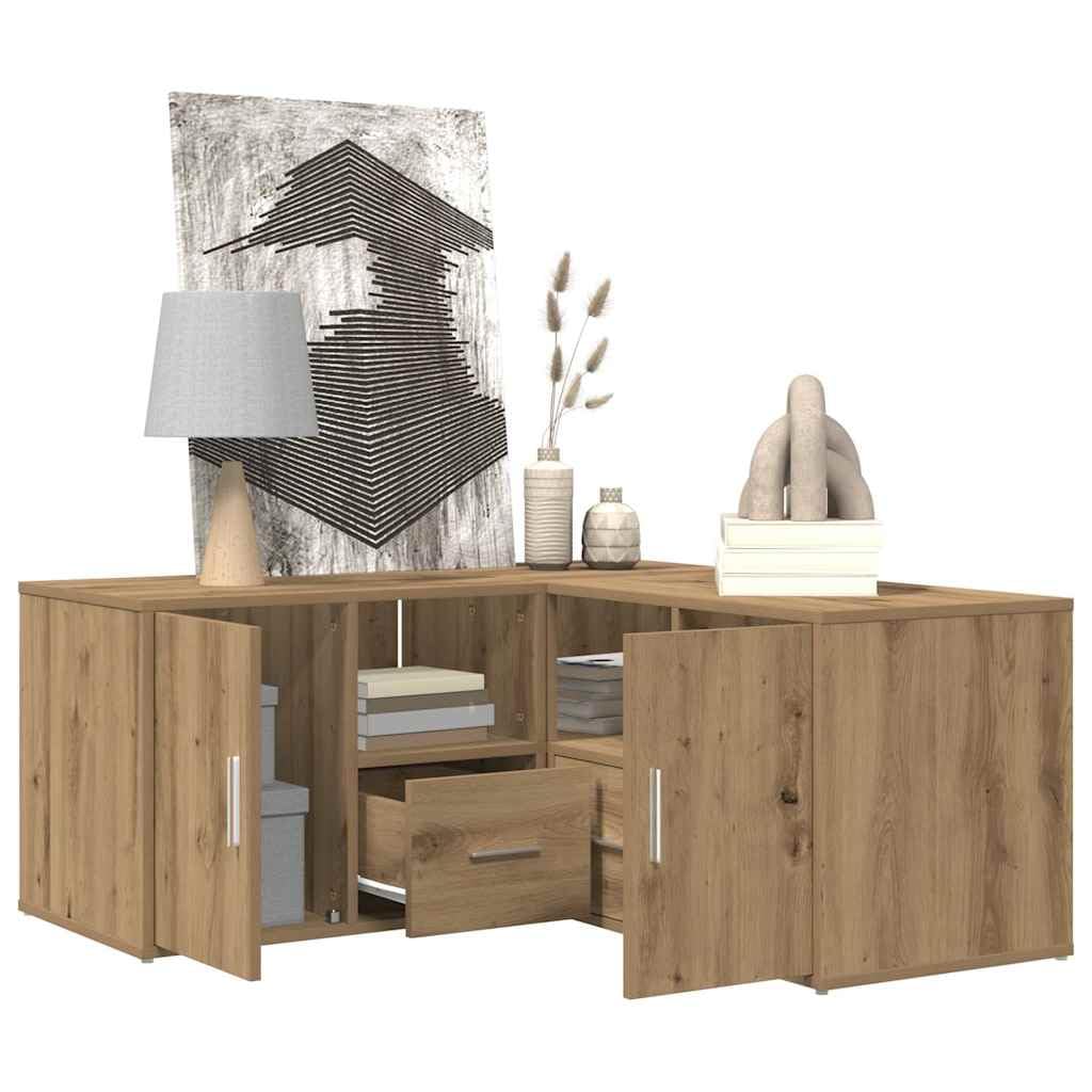 Scaffale angolare effetto rovere Artisan, 160 x 40 x 45 cm, in legno